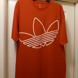 Adidas XL Logo Graphic Tee (Red & White  Short Sleeve)